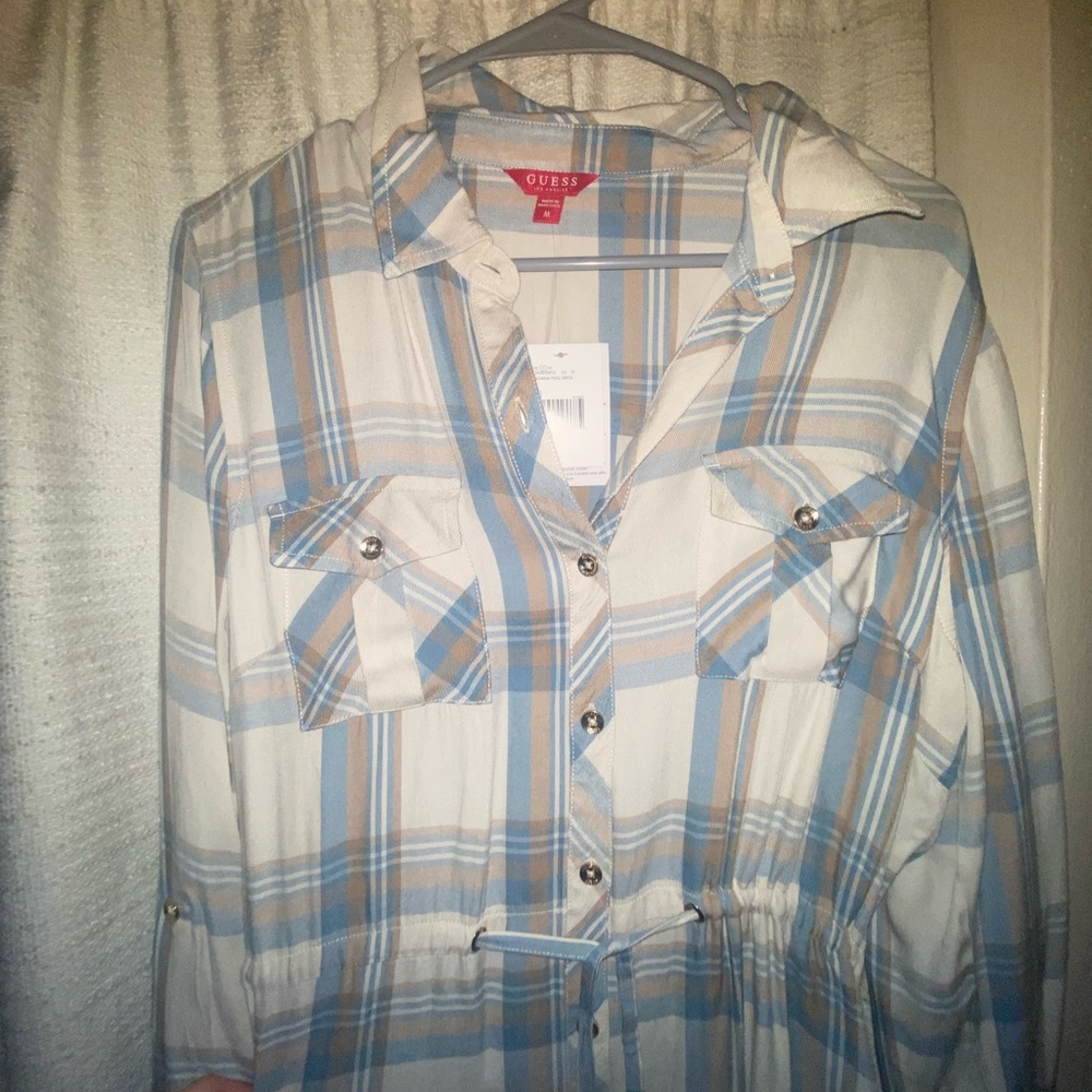 GUESS LS AVIANA TWILL DRESS